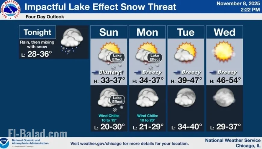 “Intense Snowstorm to Hit Chicago Area on Sunday”