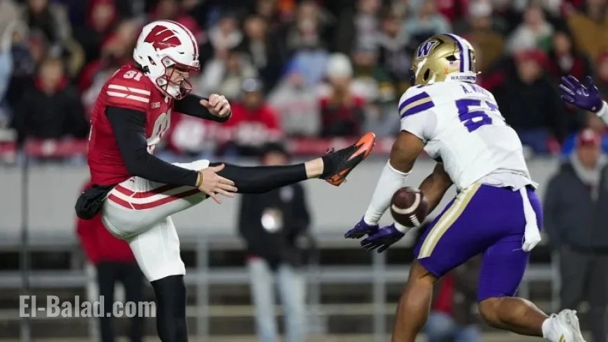 Wisconsin Stuns No. 24 Washington as Punter Leads in Passing
