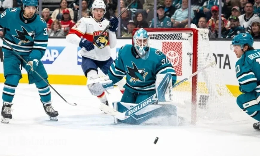 Sharks Triumph 3-1 Over Champs, Askarov’s 38 Saves Shine