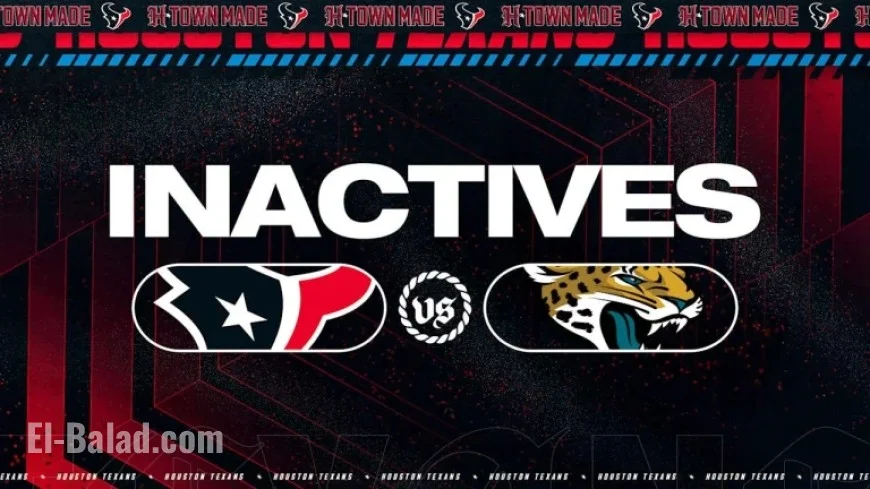 Week 10 Inactives Revealed