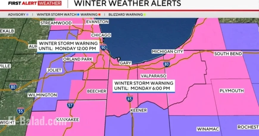 Heavy Snow Forecast Prompts Winter Storm Warning for Chicago Area
