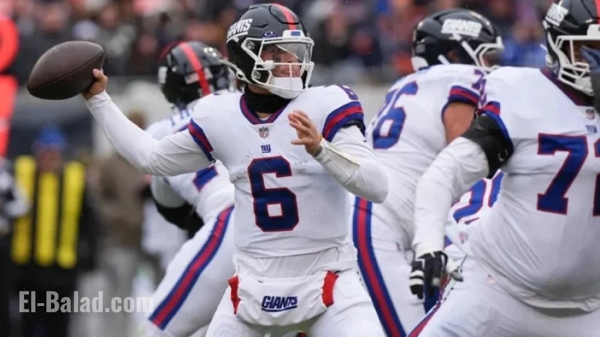 Giants’ Jaxson Dart to Miss Bears Game Due to Concussion