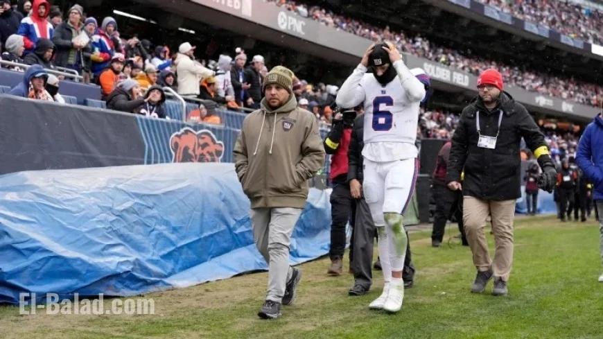 Giants’ QB Jaxson Dart Concussed in Game Against Bears
