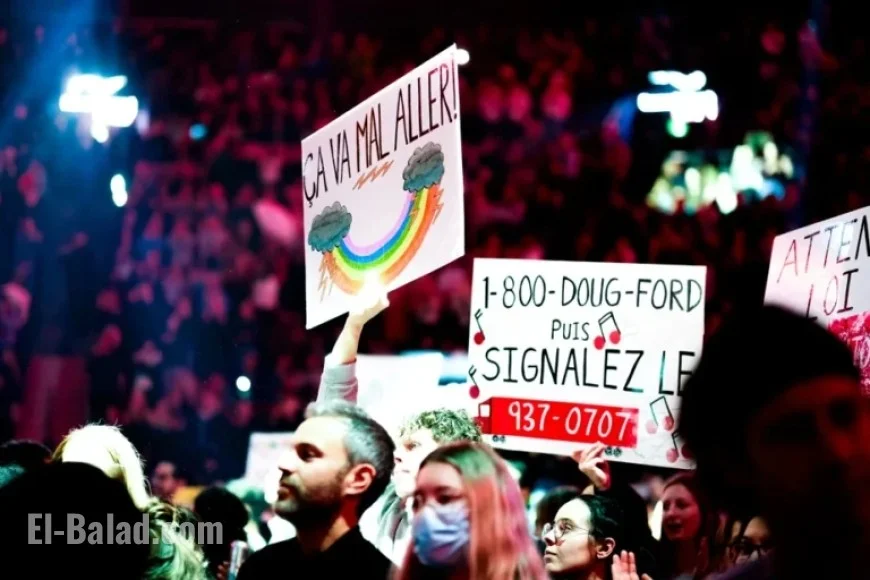 Thousands Rally at Bell Centre to Protest Law 2