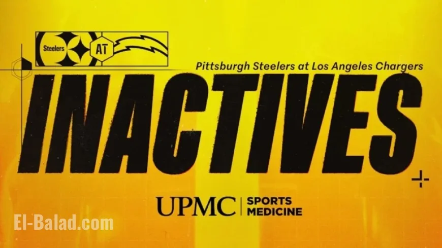 Steelers Announce Inactive Players for Week 10 Against Chargers