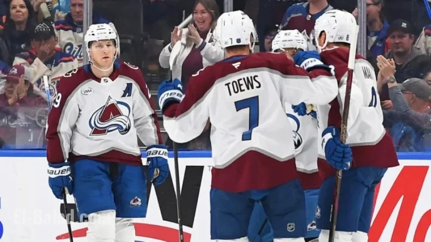 MacKinnon’s 4 Points Propel Avalanche to 9-Goal Victory Over Oilers