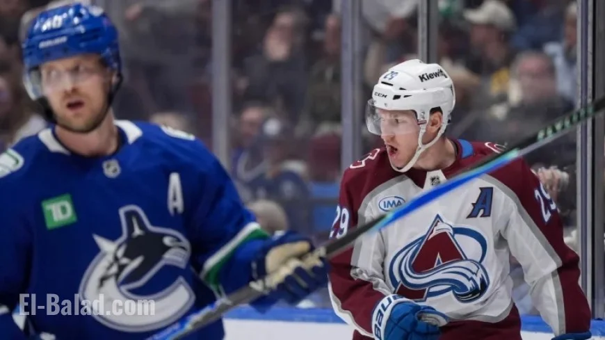 MacKinnon Dominates with Five Points in Avalanche’s Overtime Win Over Canucks