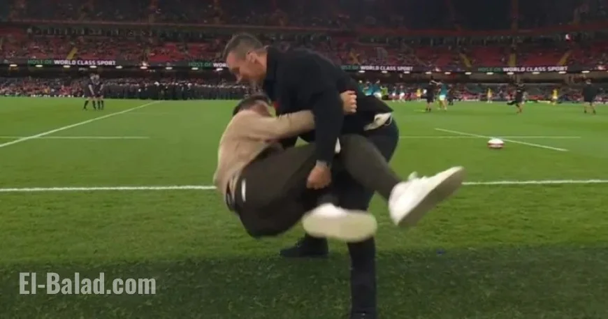 Sam Warburton Floors TV Host Gethin Jones in Hilarious Moment