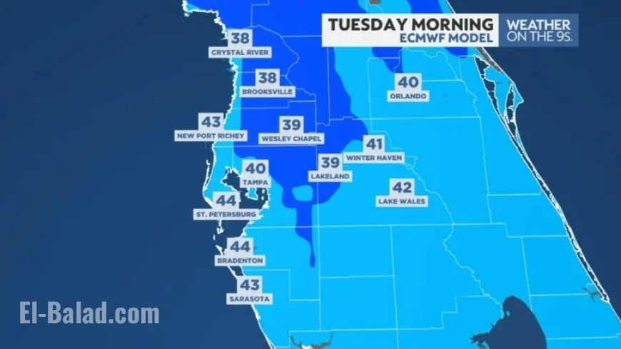 Tampa Bay May Face Near-Record Cold on Tuesday