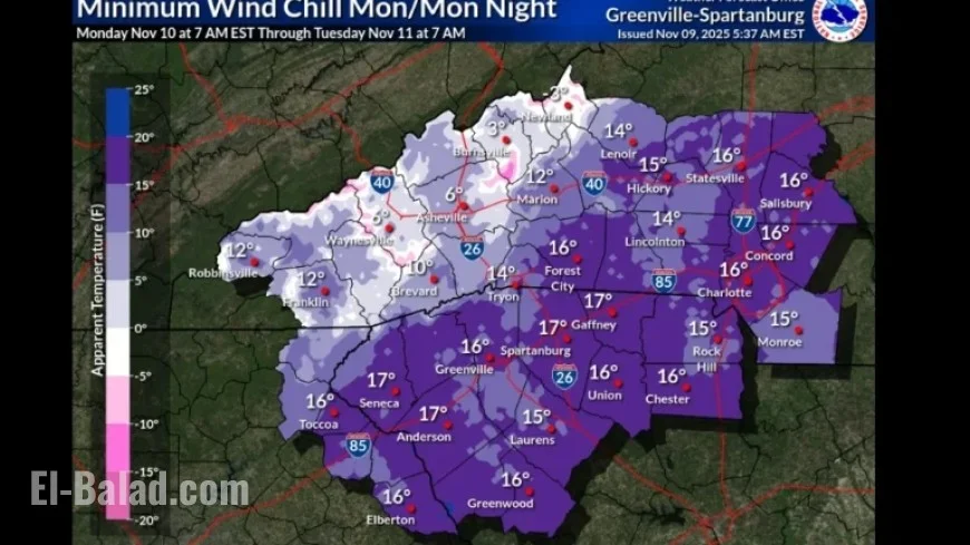 Charlotte Faces Freeze Warning as 16-Degree Wind Chills Loom
