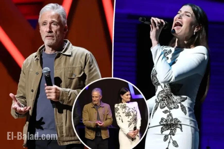 Idina Menzel and Jon Stewart Revive Iconic ‘Adele Dazeem’ Moment