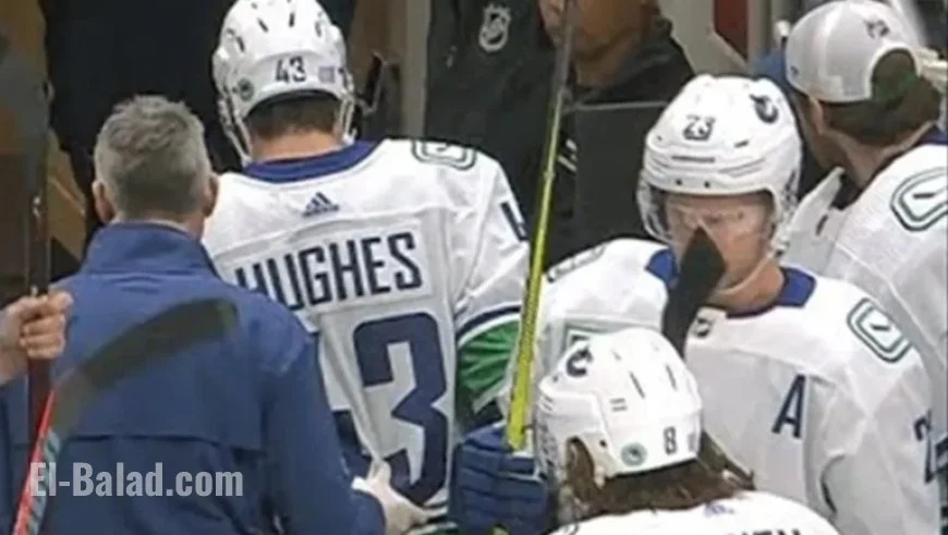 Vancouver Canucks’ Captain Quinn Hughes Exits Game Against Jets Due to Injury