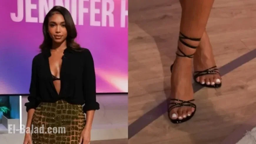 Lori Harvey Shines in Amina Muaddi Sandals on Jennifer Hudson Show