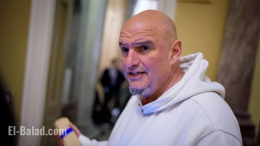 Sen. John Fetterman Hospitalized Following Fall Near Home