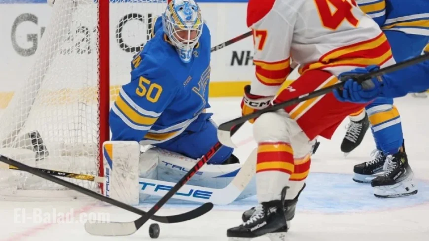 Binnington’s 38 Saves Propel Blues to Victory Over Flames