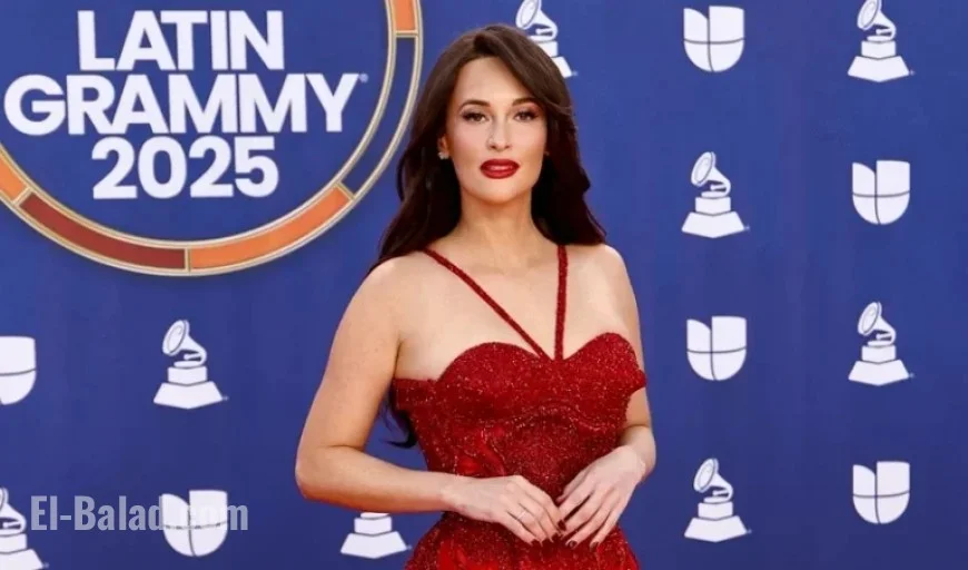 Kacey Musgraves Dazzles in Beaded Red Gown at 2025 Latin Grammys