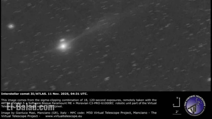 New Image Reveals Growing Tail of Interstellar Comet 3I/ATLAS