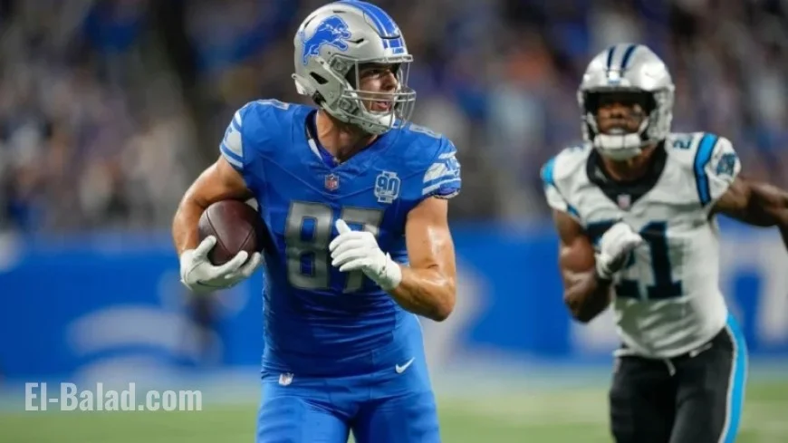 Lions’ TE LaPorta Misses Eagles Game Due to Back Injury