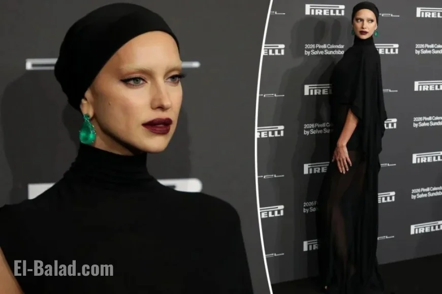 Irina Shayk Stuns with Bleached Brows and Giant Emerald Earrings