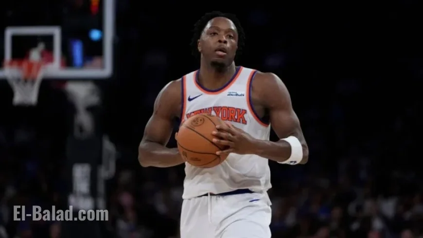 Knicks’ OG Anunoby Leaves NBA Cup Game Against Heat Due to Hamstring Strain