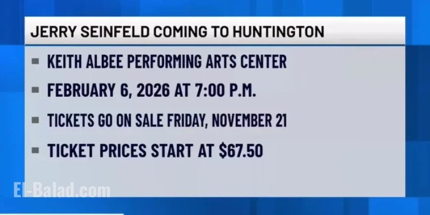 Jerry Seinfeld to Perform in Huntington in 2026