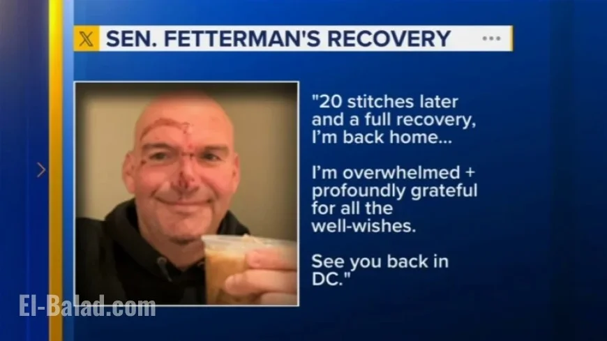 Senator John Fetterman Discharged from Hospital After Fall