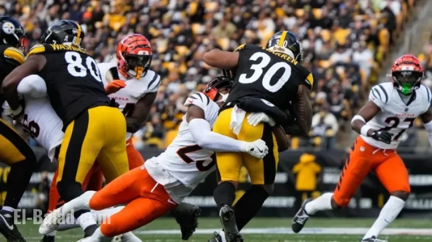 Steelers’ Jaylen Warren Suffers Ankle Injury Against Bengals in NFL Week 11