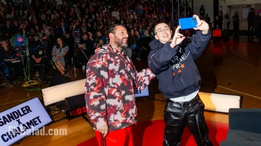 Timothée Chalamet and Adam Sandler Discuss Careers, Play Basketball