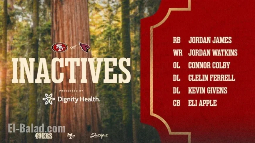 Ferrell Sidelined, Lenoir to Play: Week 11 Inactives for 49ers vs. Cardinals