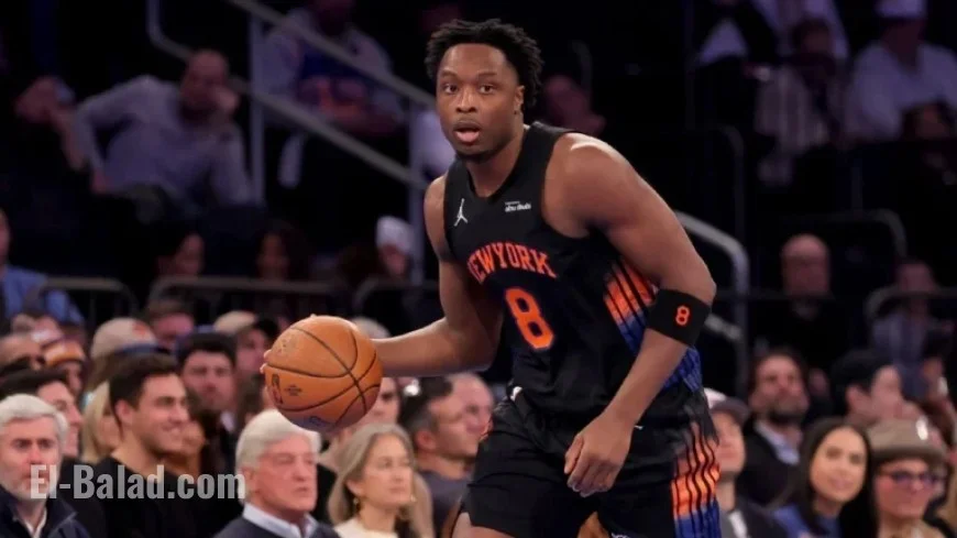 Knicks’ Anunoby Sidelined for Minimum Two Weeks: Sources