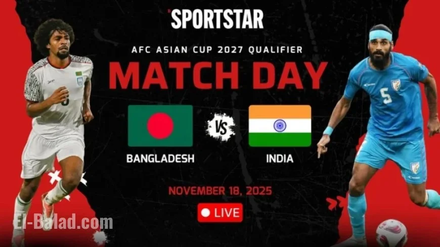 Bangladesh Leads India 1-0 in Asian Cup 2027 Qualifiers: Live Updates