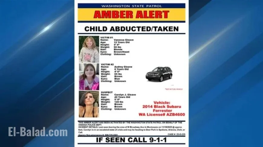 Amber Alert Issued for Missing Sisters in Montesano
