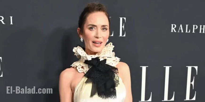 Emily Blunt Stuns in Ruffled Ralph Lauren Dress, Winning Miranda Priestly’s Nod