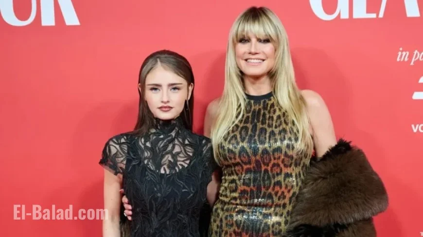 Heidi Klum and Daughter Leni Dazzle in Red Carpet Twinning Moment