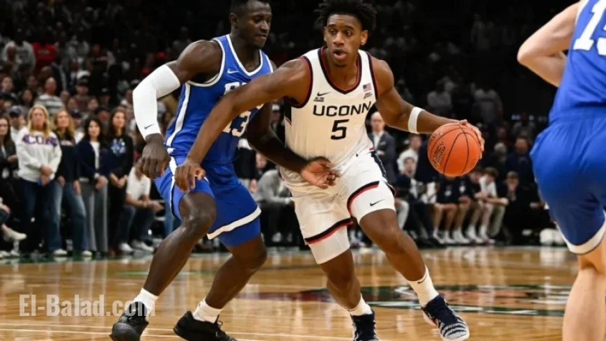 UConn’s Leading Scorer Reed Sidelined Against Arizona Due to Ankle Injury