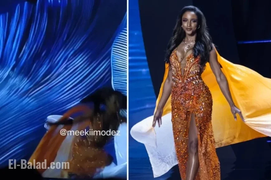 Miss Jamaica Falls and is Stretchered Off Stage at Miss Universe Pageant