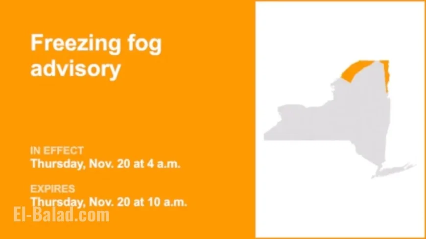 North Country Faces Freezing Fog Advisory: Visibility Reduced to 1/4 Mile