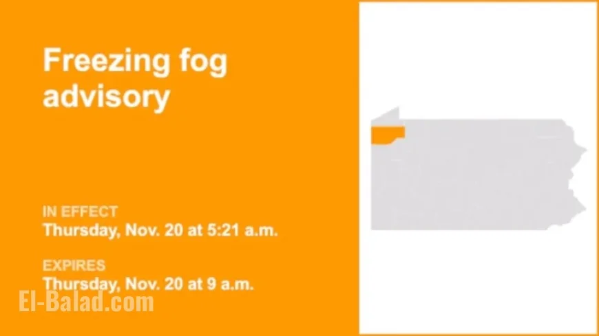 Crawford County Faces Freezing Fog Advisory, Half-Mile Visibility Until Thursday