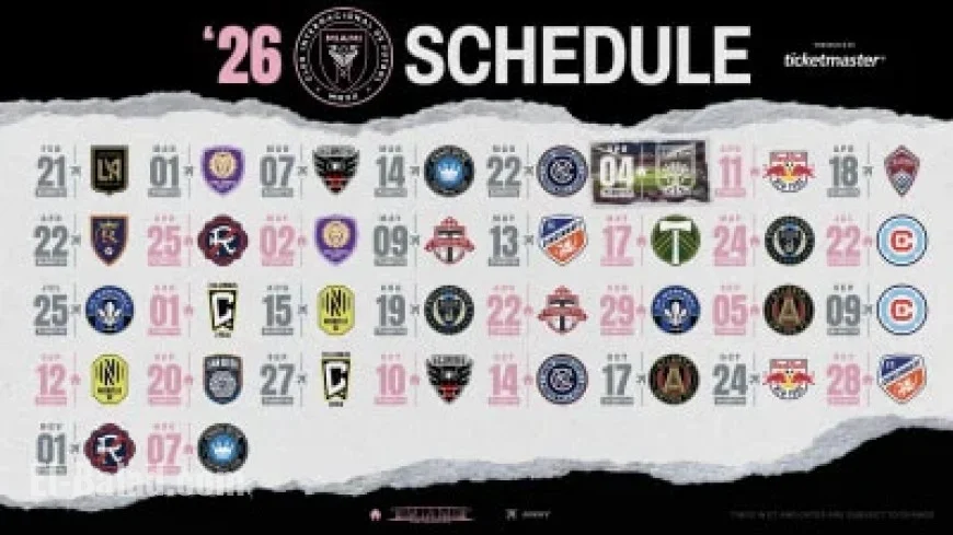 Inter Miami CF 2026 MLS Schedule Released; Home Opener at Miami Freedom Park April 4
