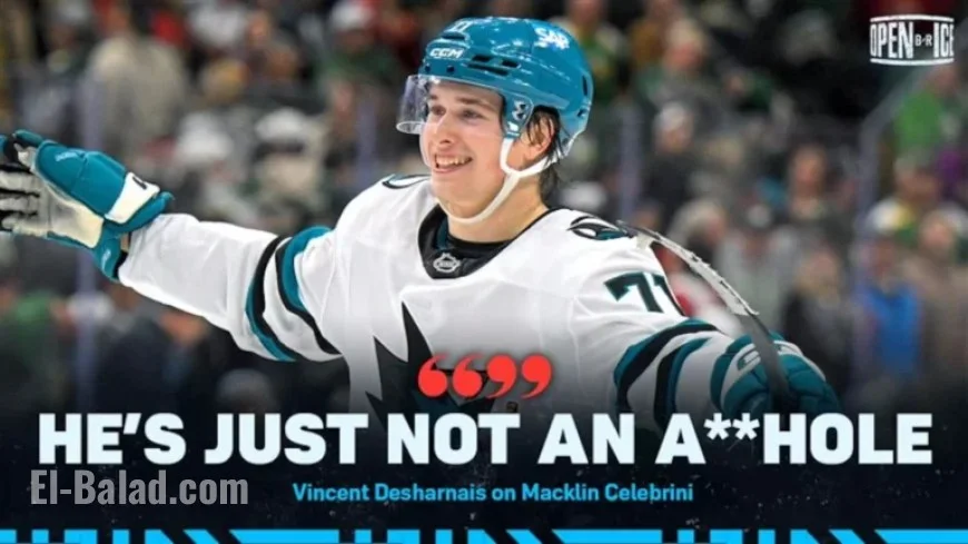 Desharnais Praises Sharks’ Macklin Celebrini: ‘He’s Respectful and Talented’