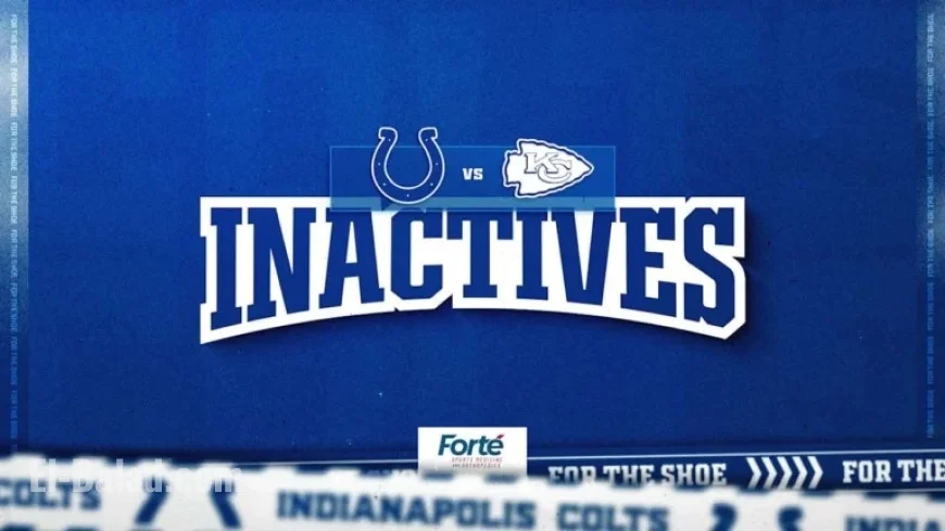 Colts Reveal 5 Inactive Players for Week 12 Against Chiefs