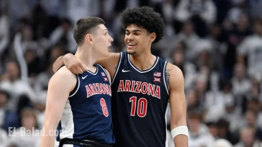 Arizona Climbs to No. 1 in Men’s College Basketball Rankings