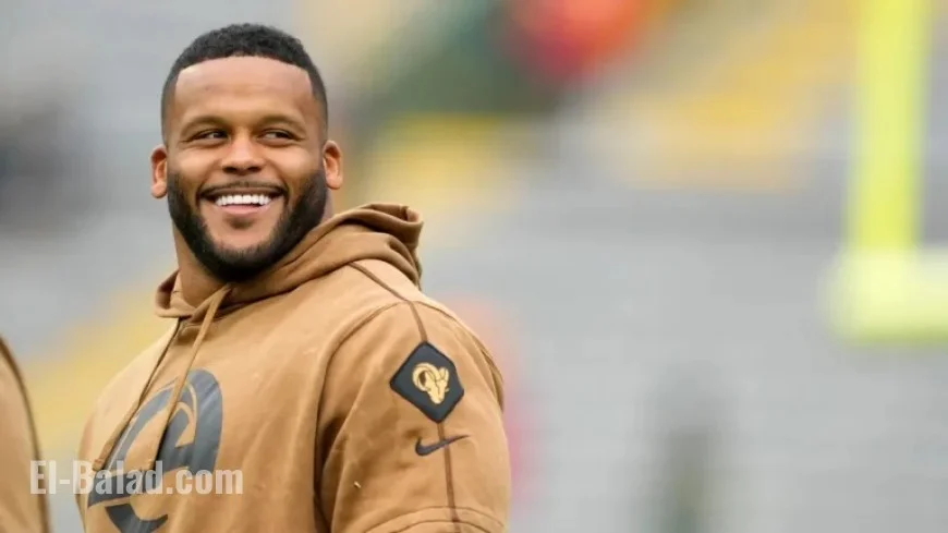 Aaron Donald Visits Rams Practice