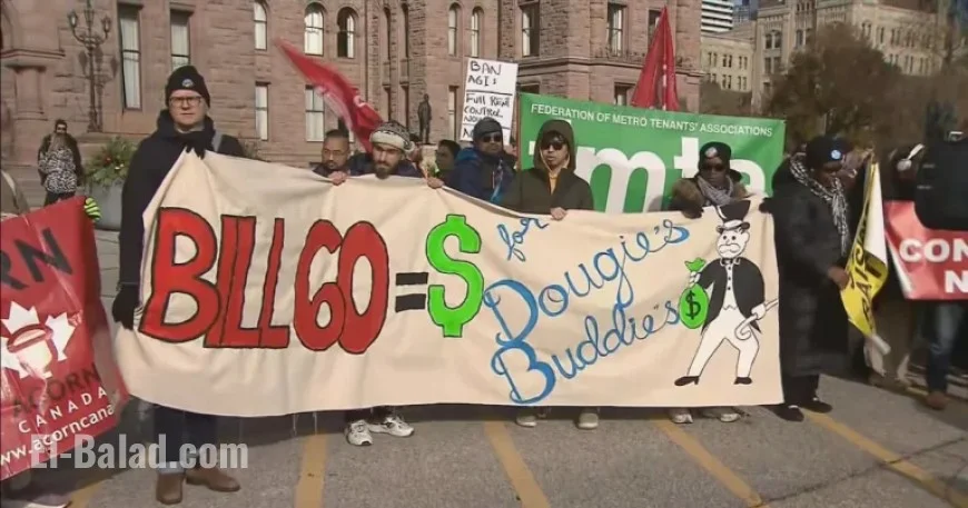 Tenants Rally at Queen’s Park Against Bill 60 on Housing Day