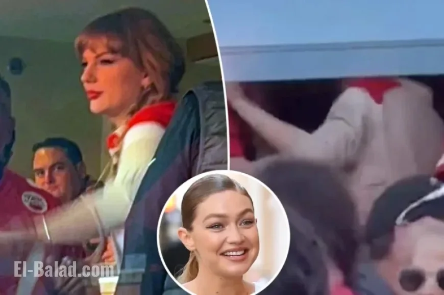 Taylor Swift Wears Gigi Hadid’s Cashmere Polo at Chiefs vs. Colts Game