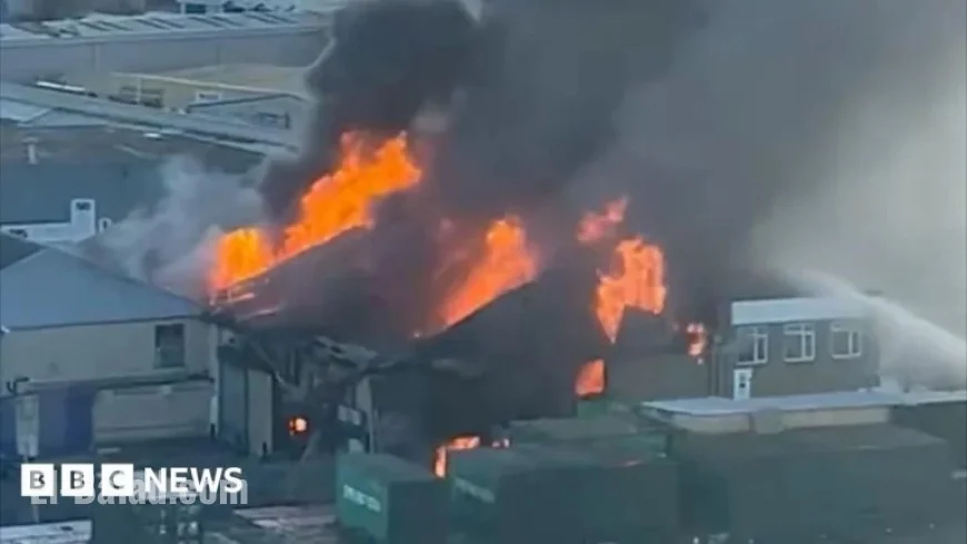 100 Firefighters Battle Blaze at London Warehouse