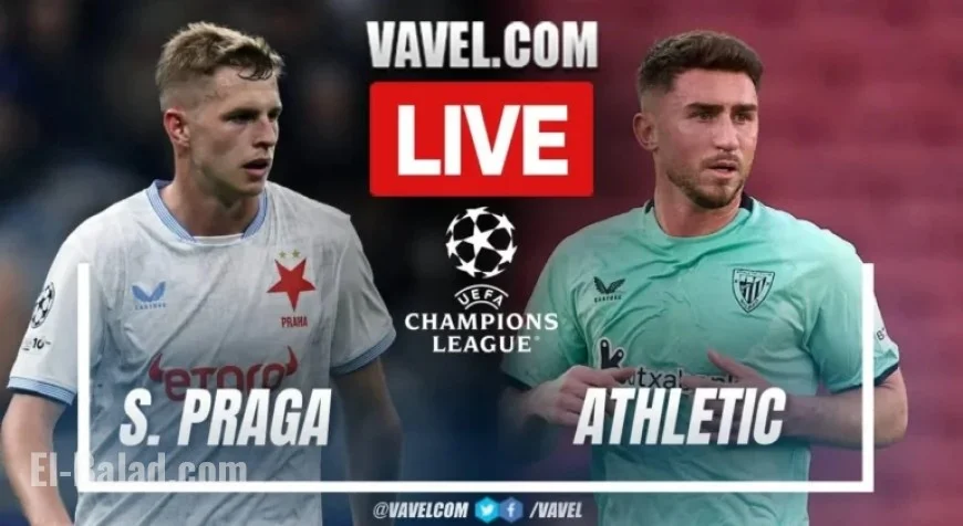 Live Score: Slavia Prague vs Athletic Club in UEFA Champions League