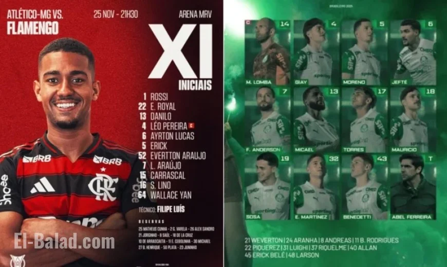 Flamengo Faces Atlético-MG with Mixed Squad; Palmeiras Visits Grêmio with Reserves