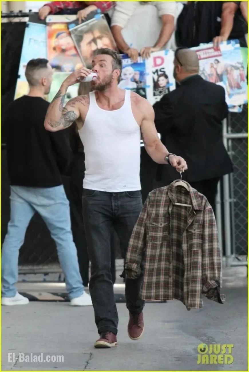 Dax Shepard Flaunts Muscular Arms Arriving at ‘Kimmel’ with Kristen Bell