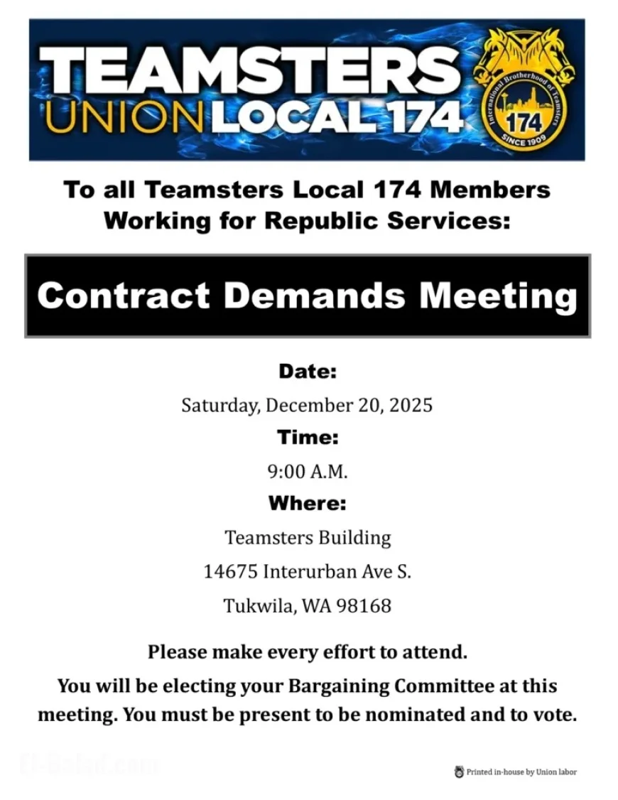 Republic Services Calls for Meeting on December 20th at 9 AM